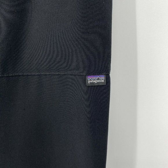 Patagonia Straight Leg Athletic Pants Size 12 Stretch Pull On Drawstring Black - Picture 3 of 10